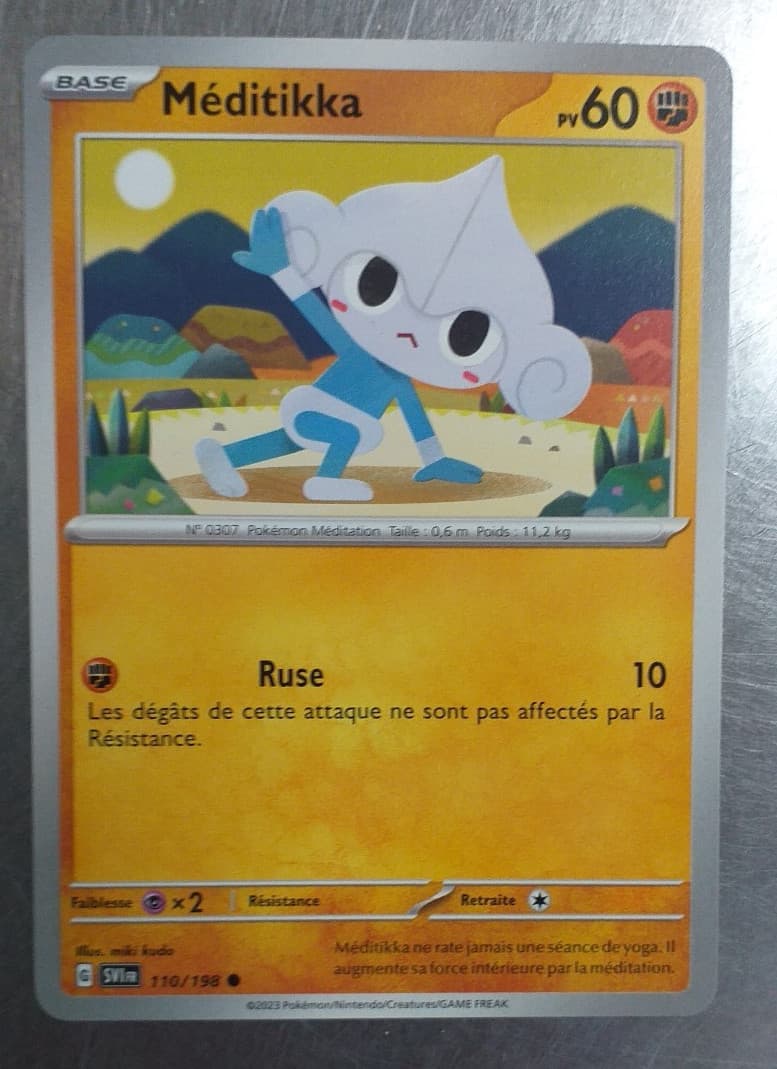 Carte Pokémon Méditikka 110/198 Écarlate et Violet, neuf, français