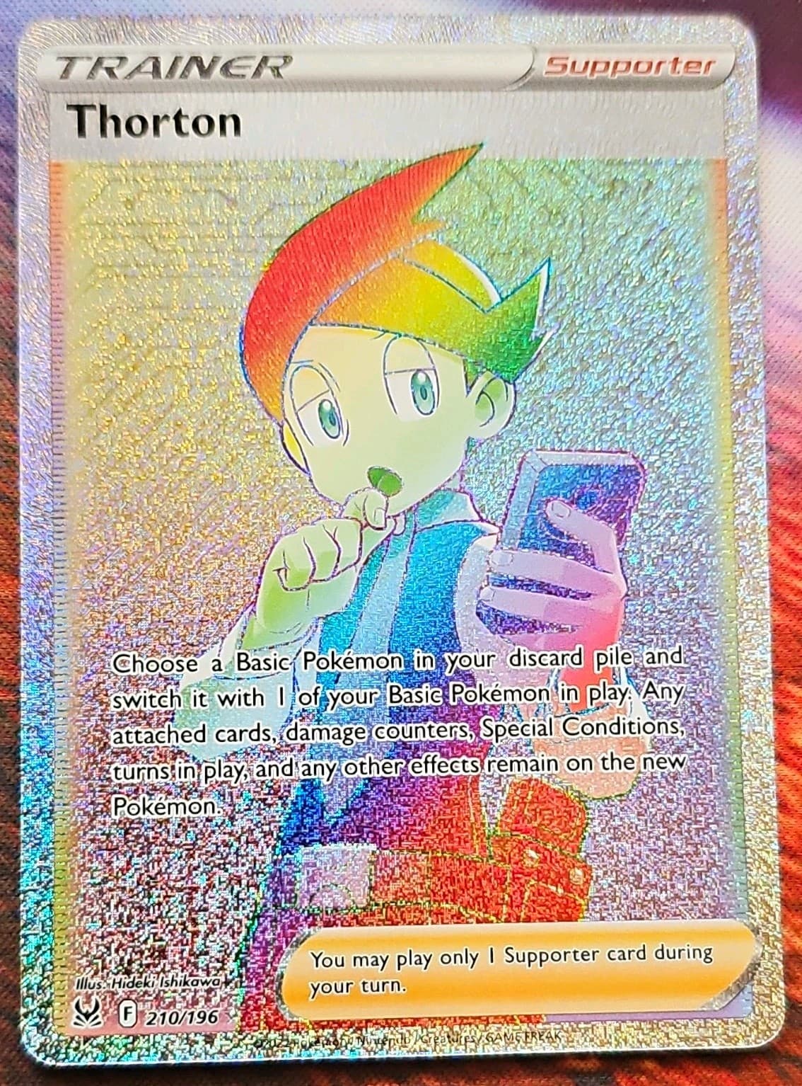Thorton 210/196 SWSH11: Lost Origin Secret Rare Holo Eng Full Art