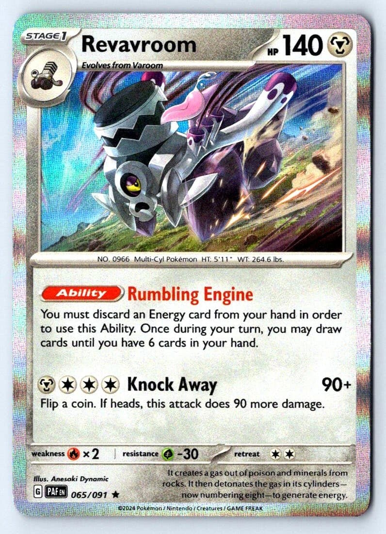 Revavroom 65/91 Paldean Fates Holo Pokemon NM