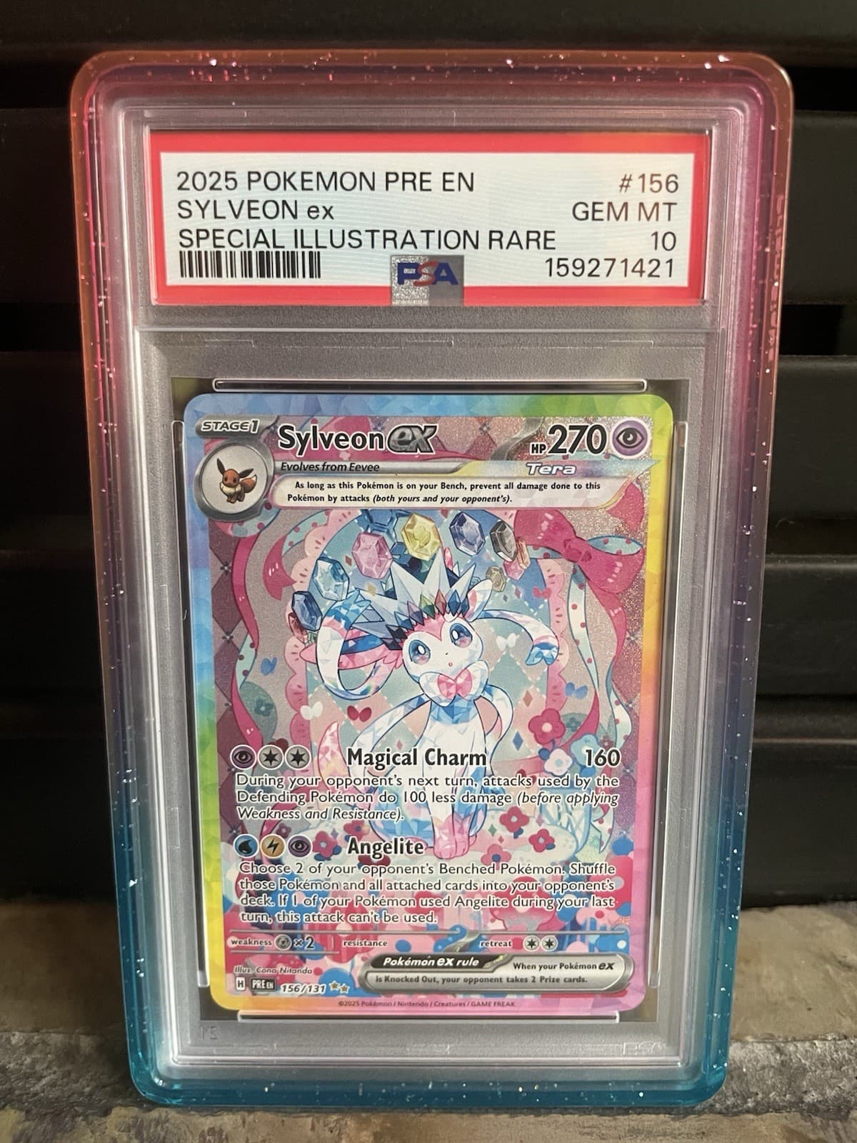 2025 Pokemon Prismatic Evolutions Sylveon ex 156/131 SIR PSA 10 Gem Mint