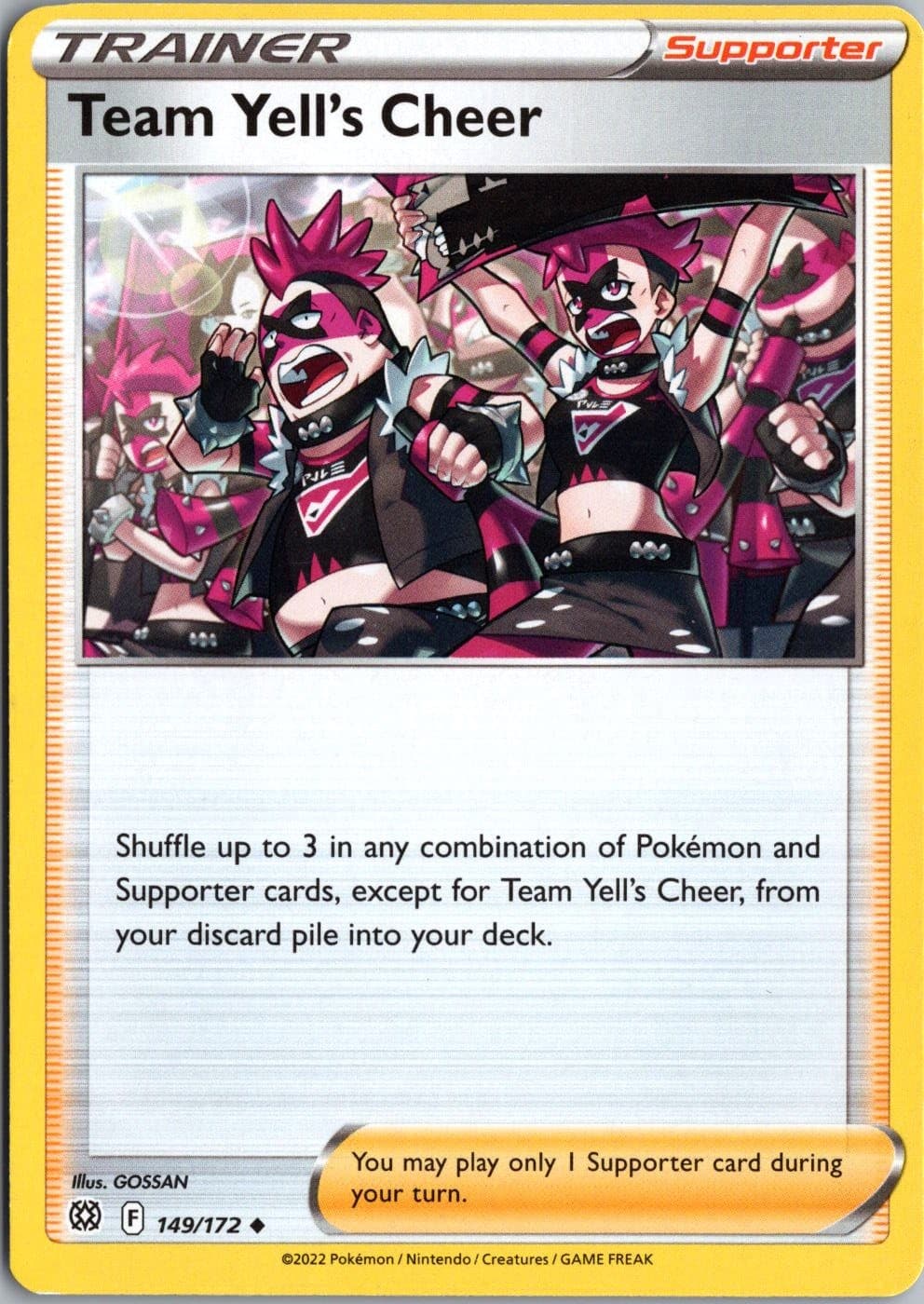 Team Yell's Cheer 149/172 Uncommon Pokemon Brilliant Stars Near Mint