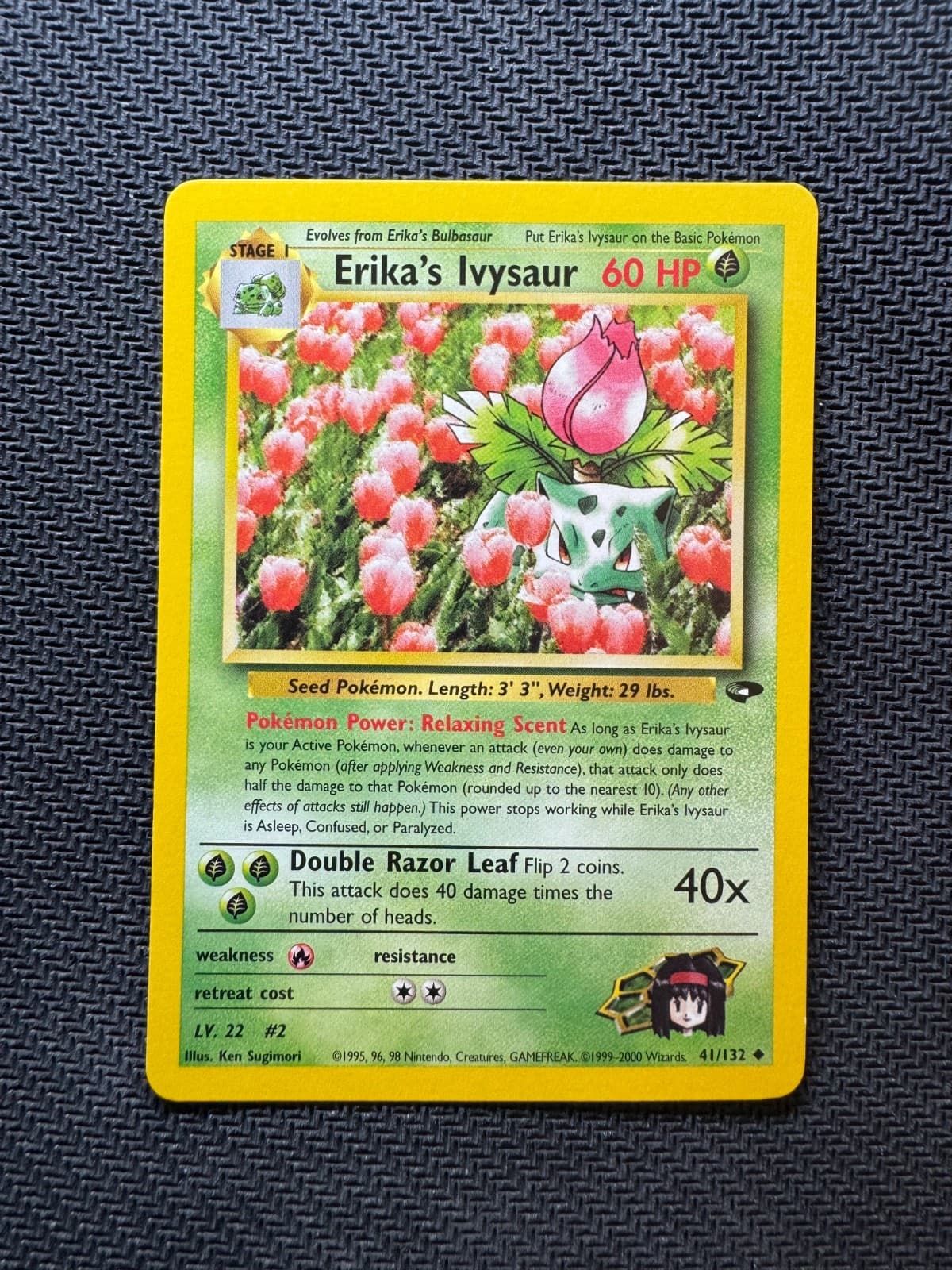 Erika's Ivysaur 41/132 Gym Challenge Uncommon Regular HP 60 English LP / NM-