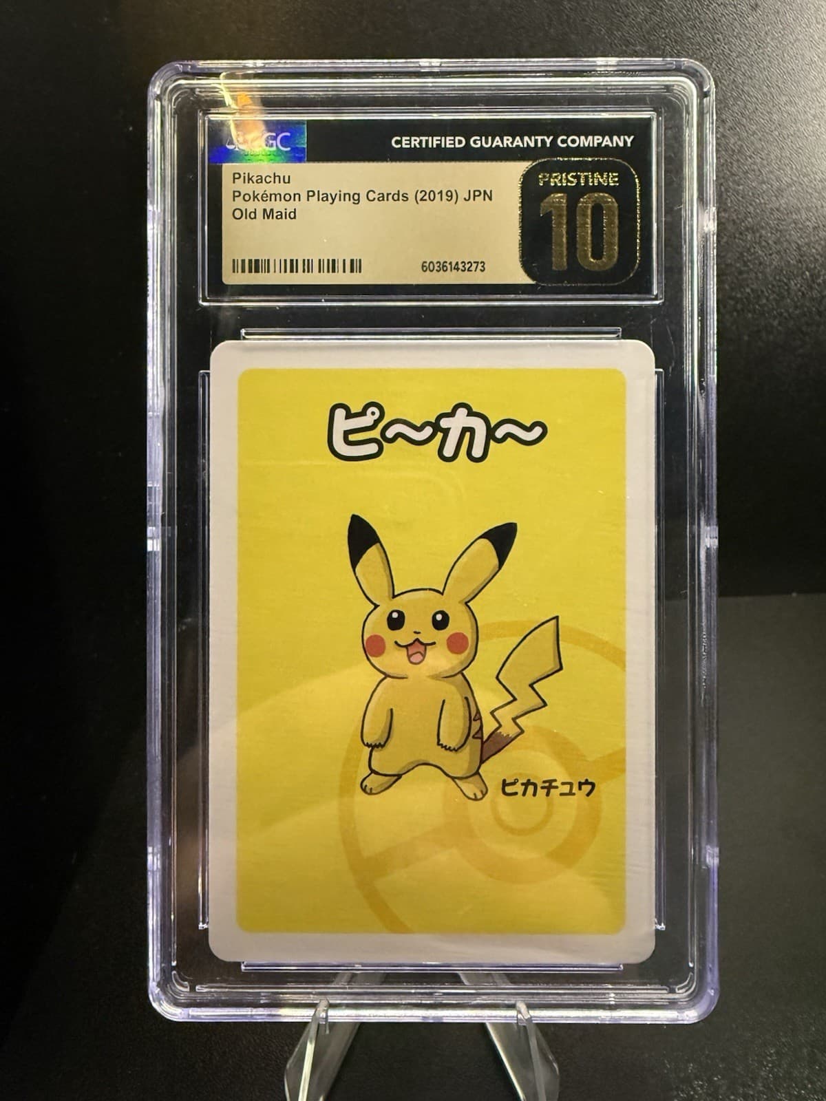 CGC Pristine 10 Pikachu Old Maid 2019 Japanese Pokemon Playing Card JPN