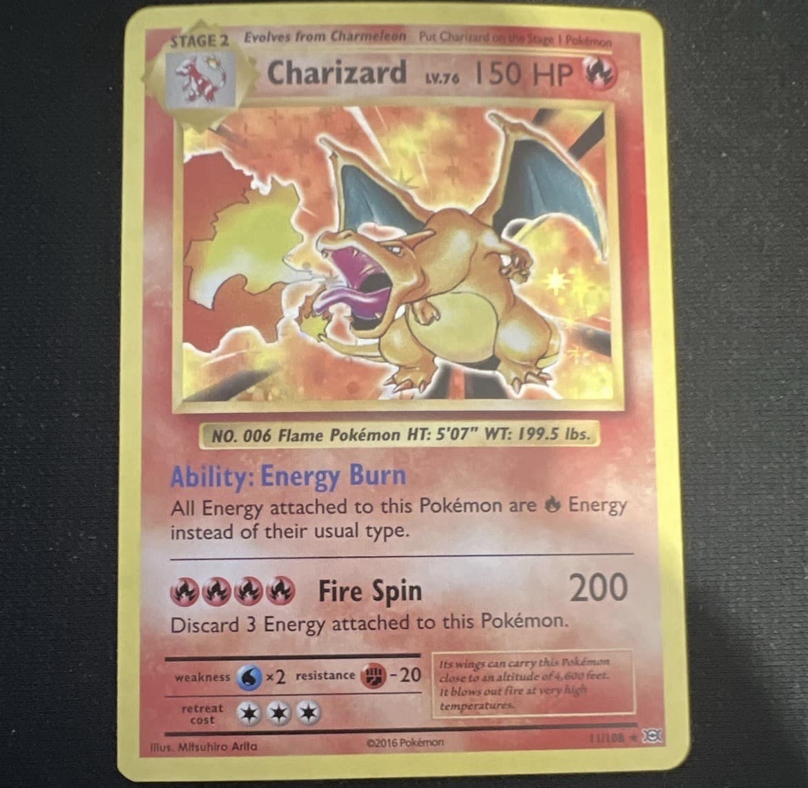 Pokémon TCG Charizard Evolutions 11/108 Holo Rare
