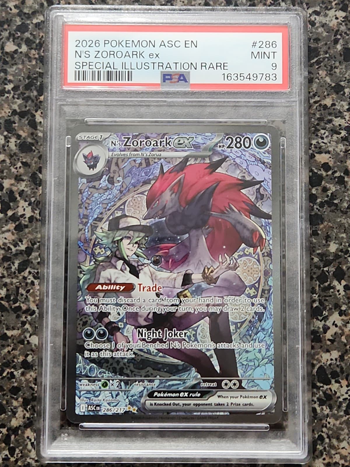  N's Zoroark EX 286/217 Psa 9
