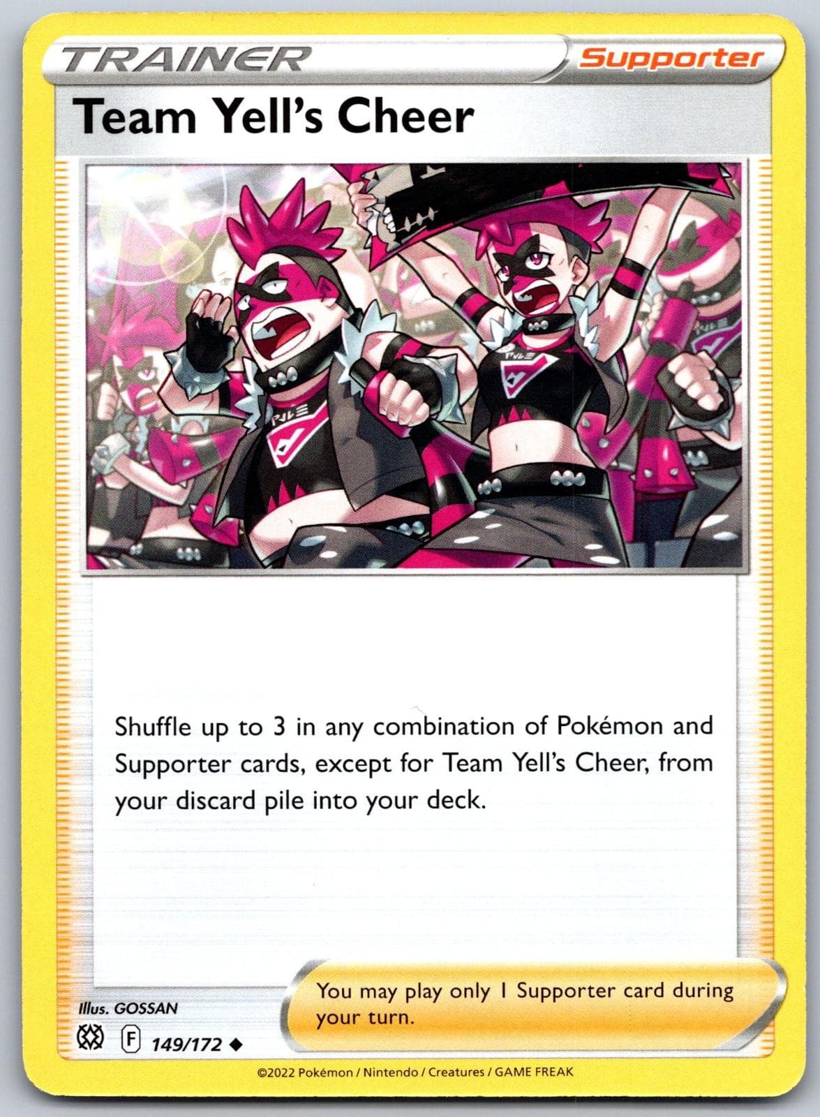 Team Yell's Cheer 149/172 Uncommon Brilliant Stars Pokemon Near Mint