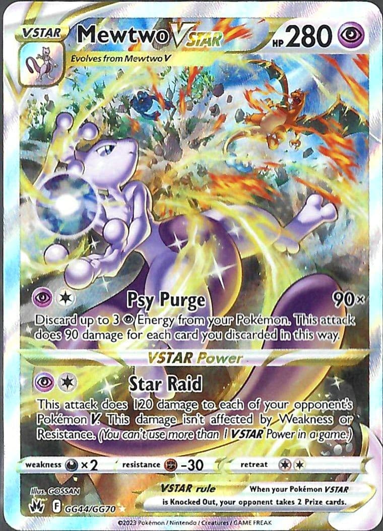 Mewtwo VSTAR UR GG44/GG70 SWSH: Crown Zenith: Galarian Gallery Pokemon 202301 HP