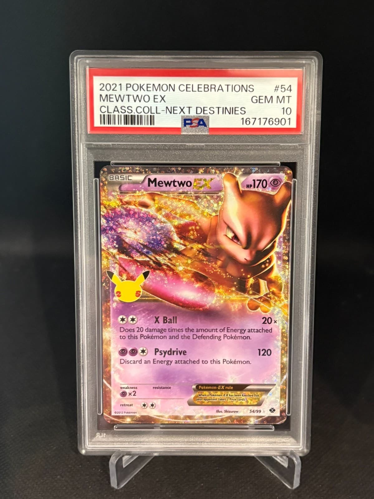 Pokemon 2021 Mewtwo EX 54/99 Classics Celebrations GEM MINT PSA 10