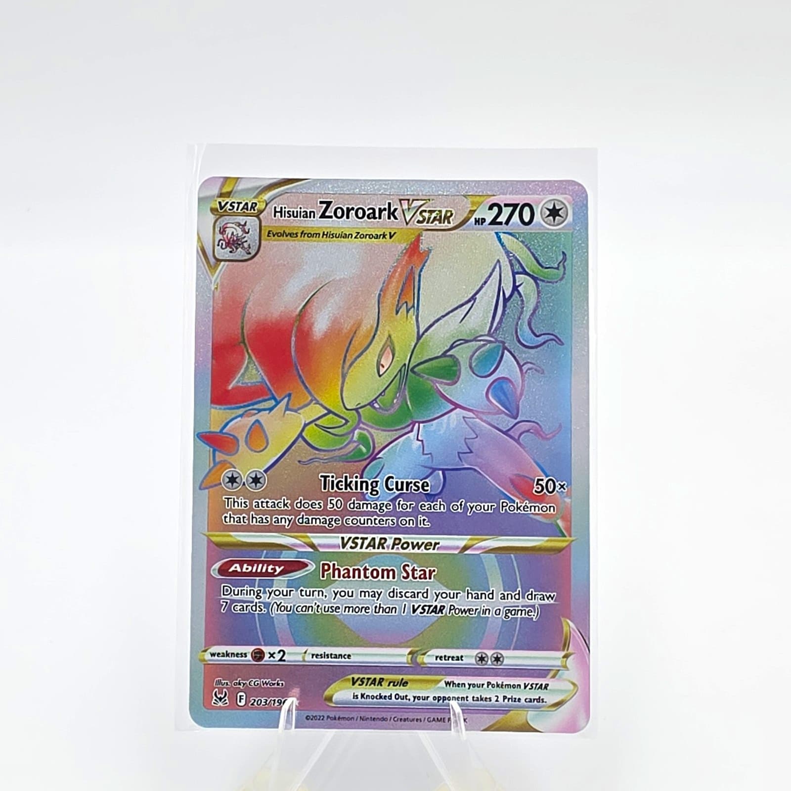 The Pokémon Company Hisuian Zoroark VSTAR Lost Origin 203/196 Secret FA Holo EN