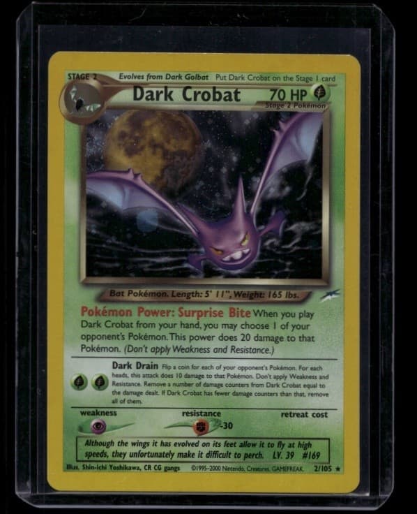 Pokemon TCG Dark Crobat 2/105 Neo Destiny Holo Rare NM