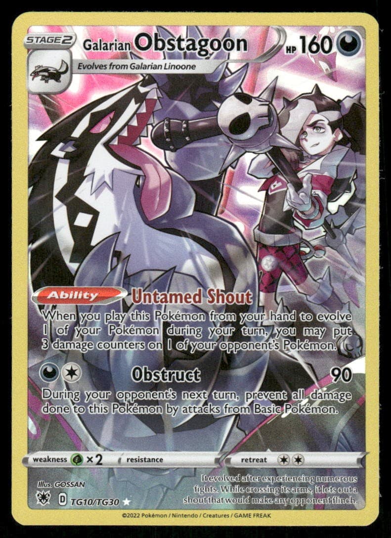 Galarian Obstagoon TG10/TG30 - Holo Astral Radiance Trainer Gallery - NM