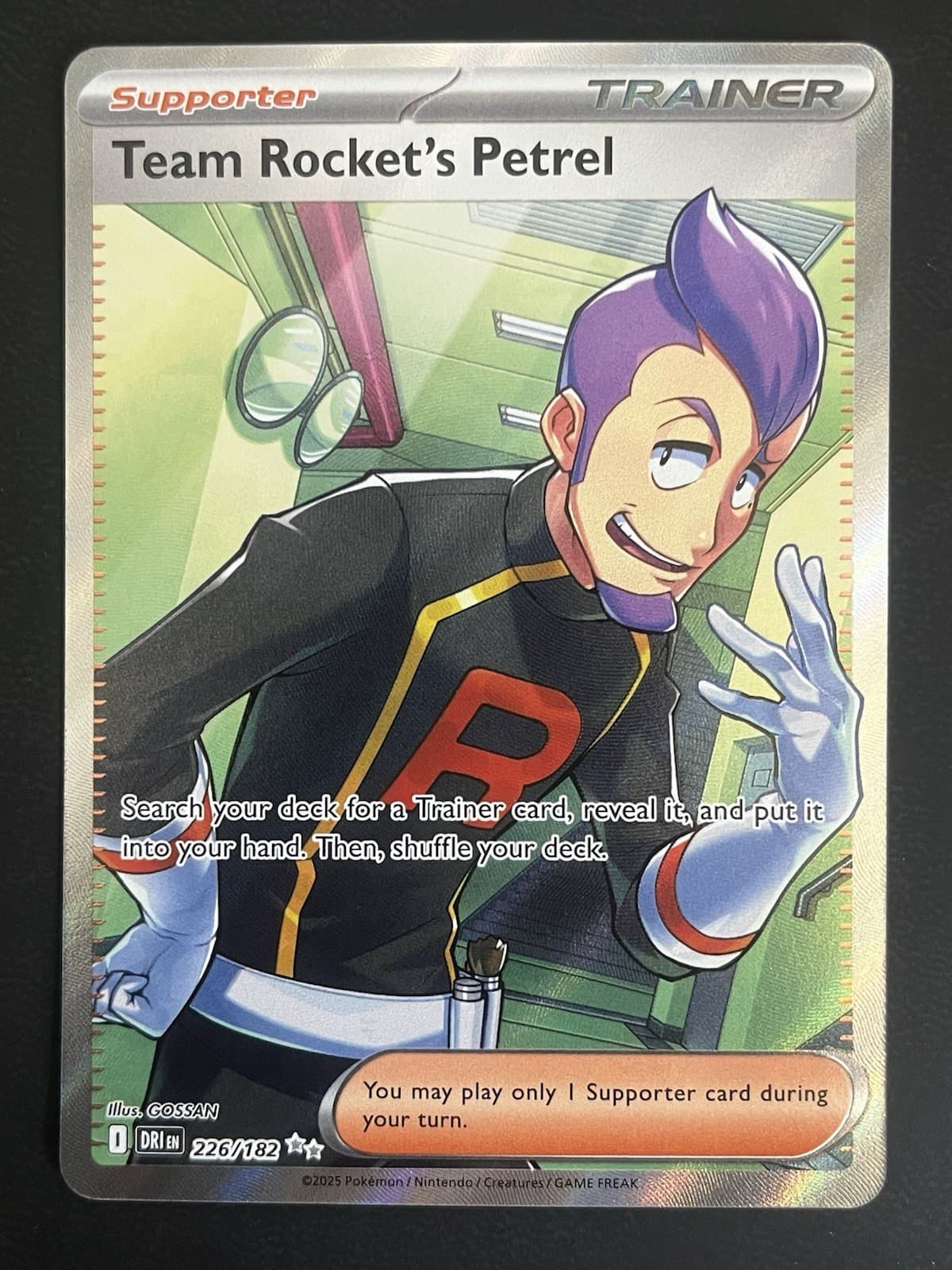 Pokemon Team Rocket's Petrel 226/182 Destined Rivals Ultra Rare Full Art NM