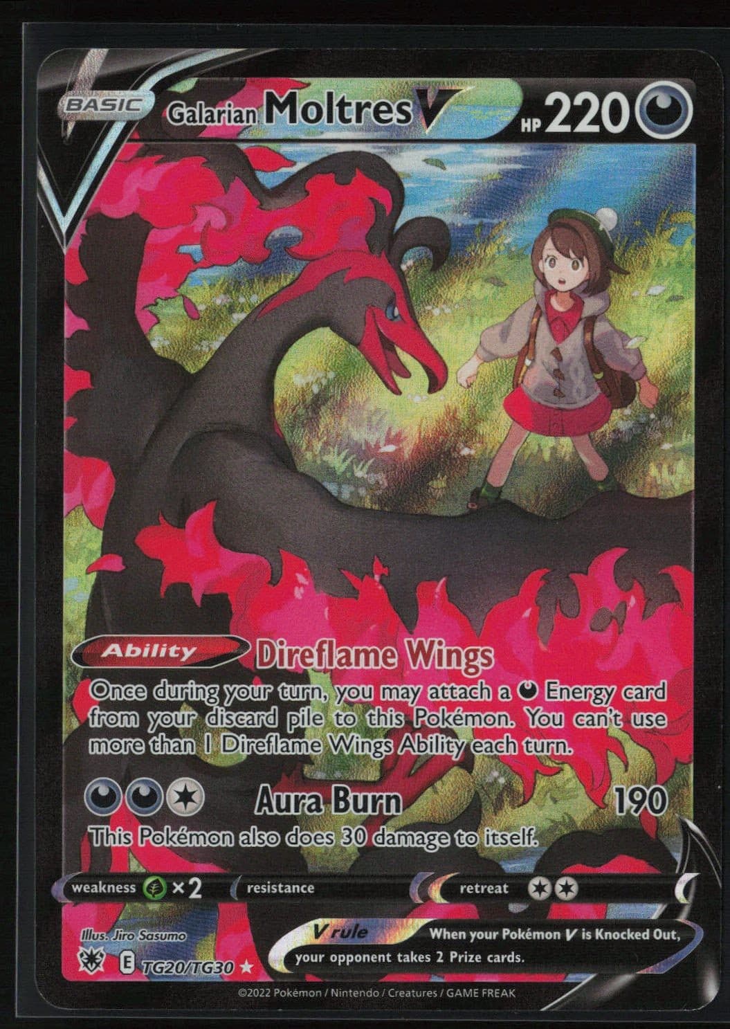 Galarian Moltres V Holofoil Astral Radiance Trainer Gallery TG20/TG30 NM Pokemon