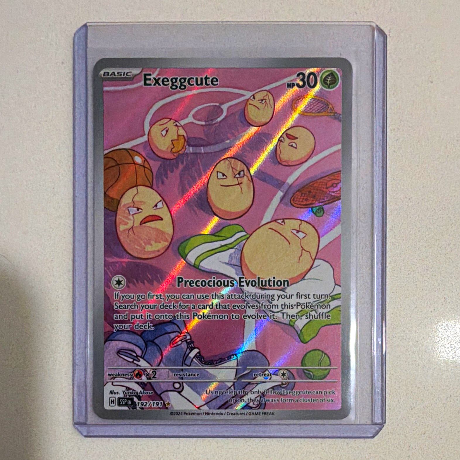 Exeggcute 192/191 Sv08 Surging Sparks Illustration Rare Holo Full Art Pokemon