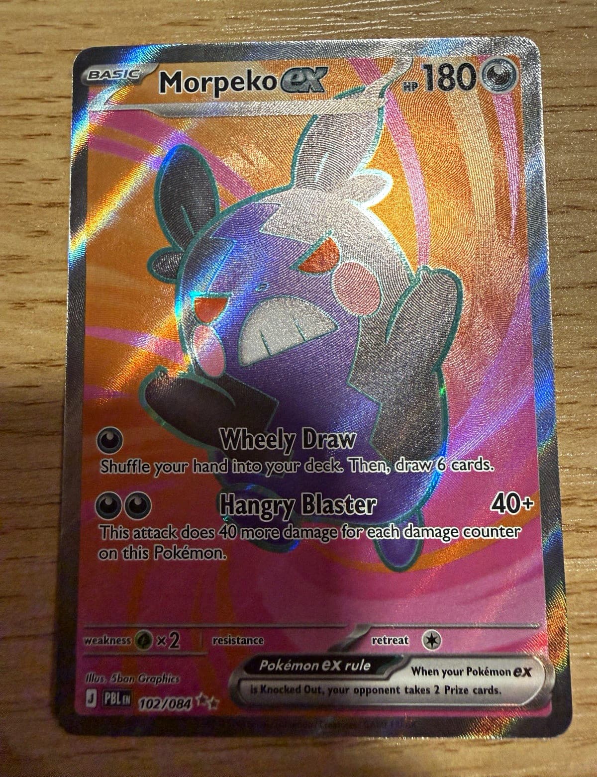 The Pokémon Company Morpeko EX 102/084 Pitch Black PBL Ultra Rare Full Art Holo