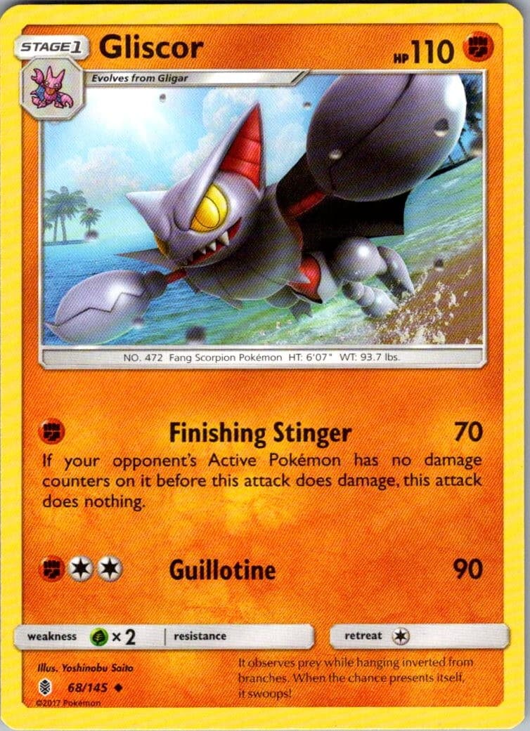 Gliscor Guardians Rising 68/145 Uncommon Pokemon Near Mint