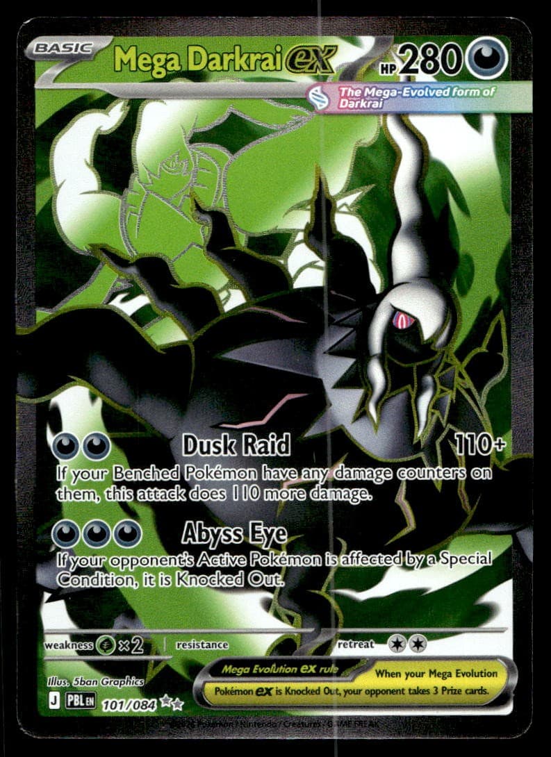 NM Mega Darkrai ex [Pitch Black 101/084] Holofoil Ultra Rare Pokemon TCG