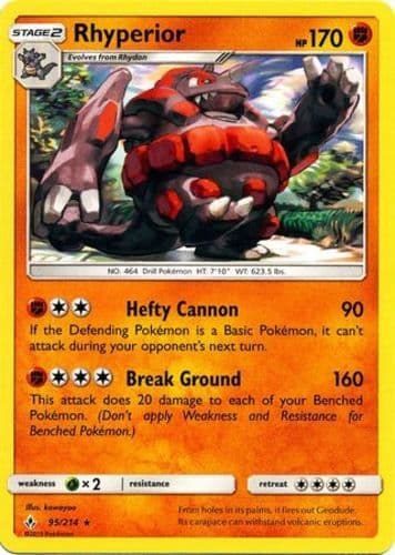Rhyperior - 95/214 - Rare Pokemon NM-Mint Unbroken Bonds