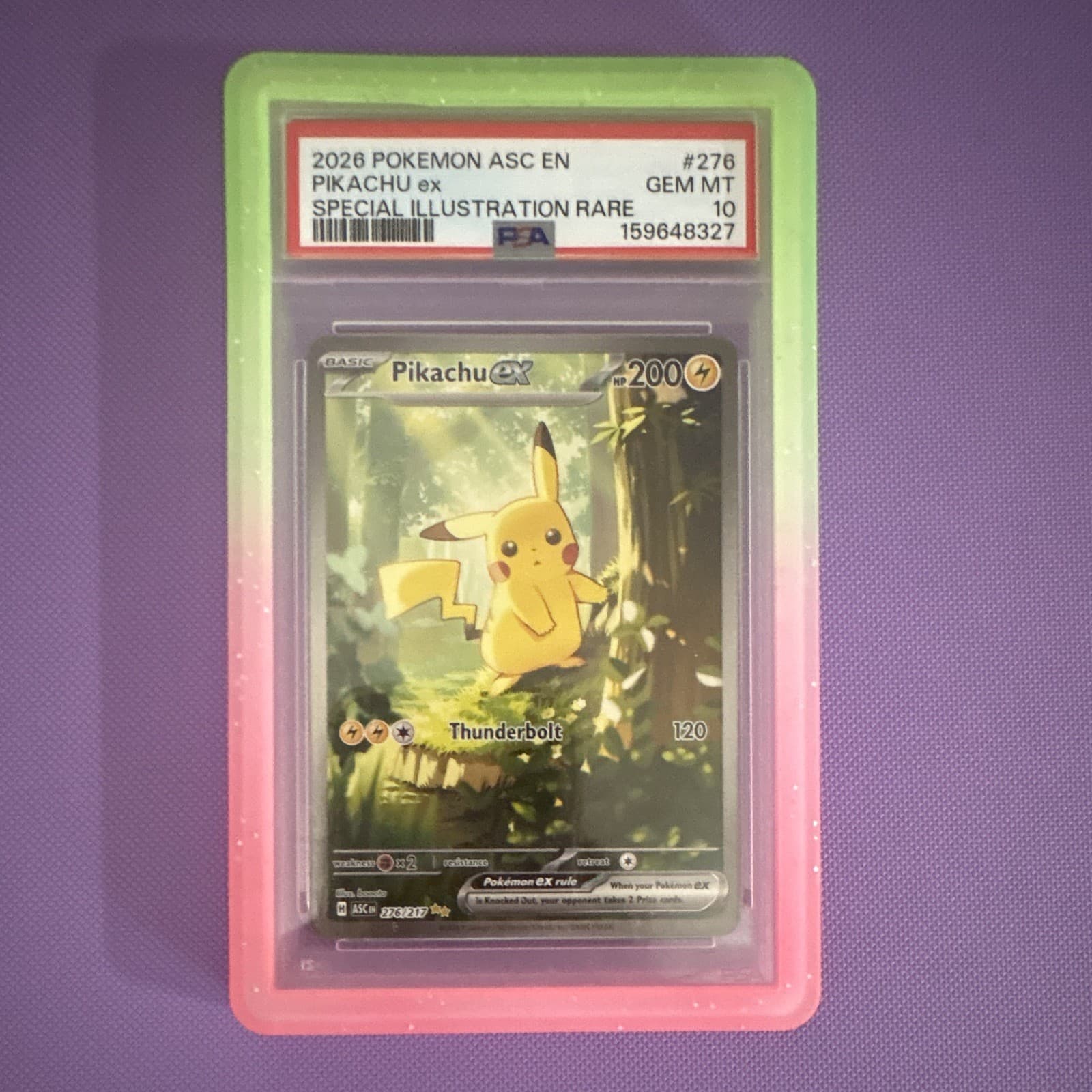 Pokemon Pikachu ex 276/217 Me: Ascended Heroes SIR Holo EN 2026 PSA 10