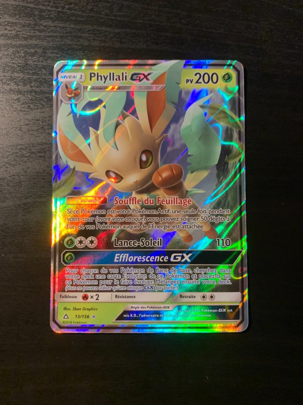 Carte Pokémon : Phyllali GX 13/156 Ultra Prisme Française NEUF