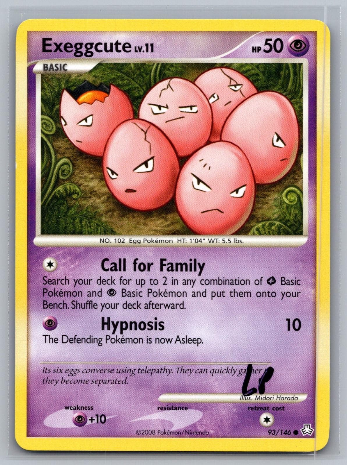 Exeggcute 93/146 Common Legends Awakened Pokemon Lightly Played