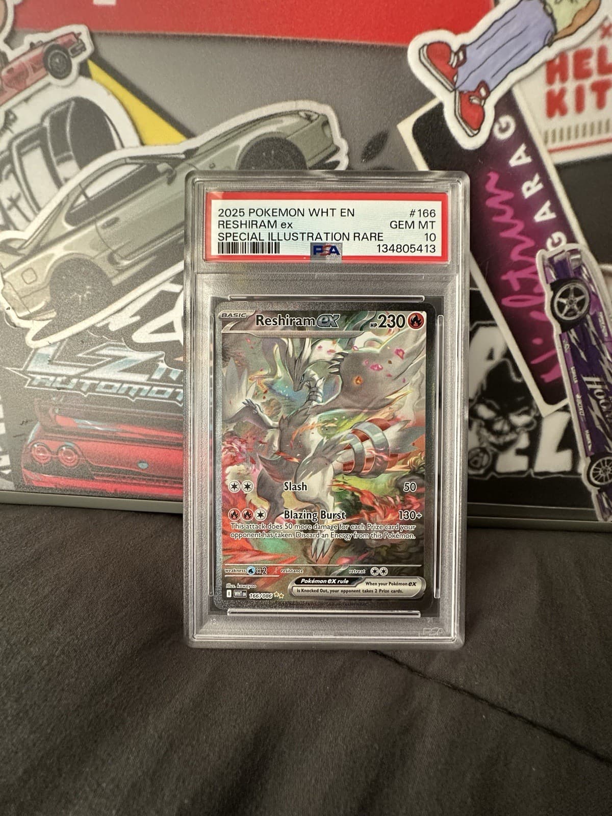 2025 Pokemon WHT EN #166 Reshiram ex Special Illustration Rare PSA 10 GEM MT