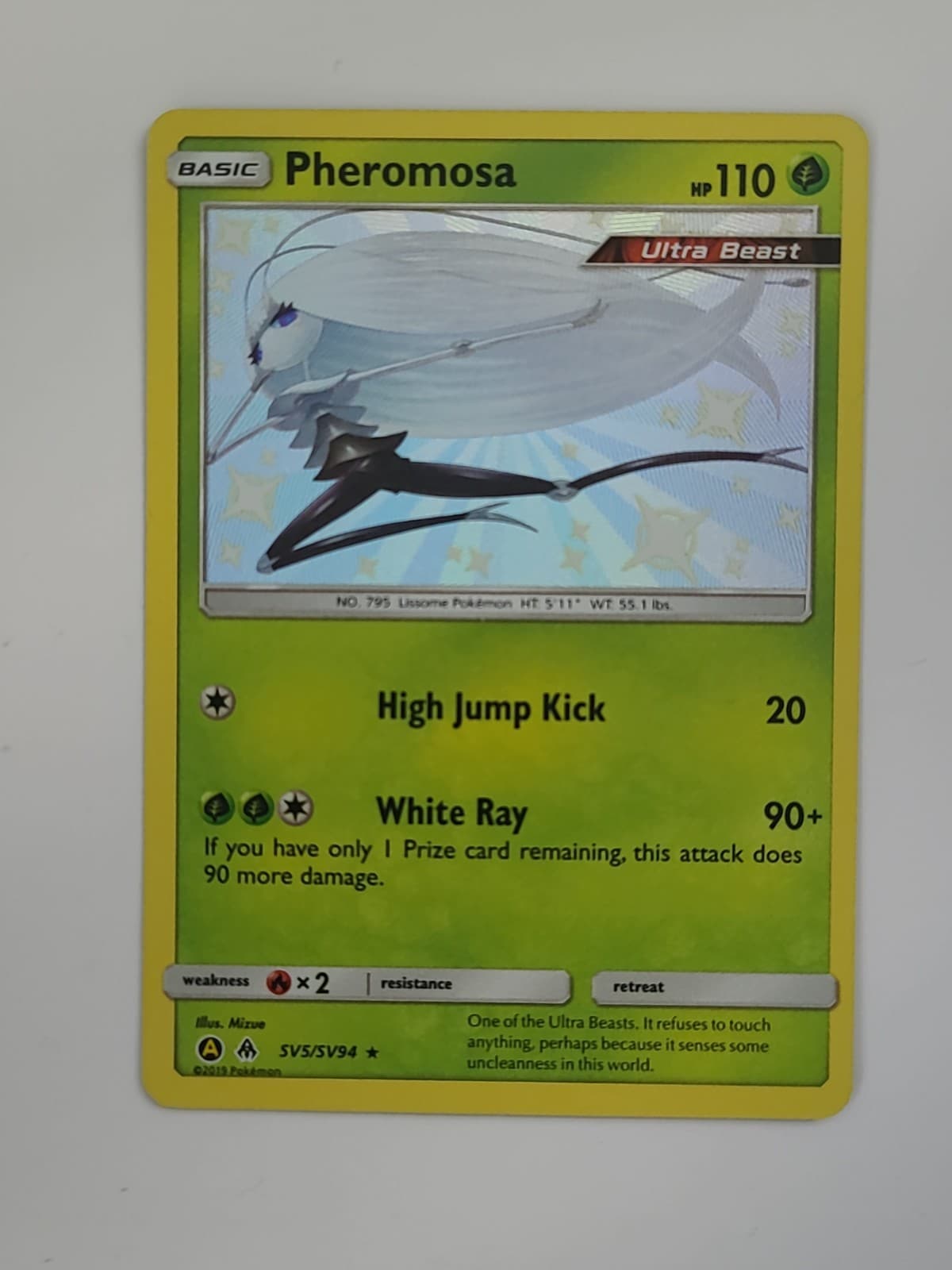 Pheromosa SV5/SV94 Shiny Rare Hidden Fates Shiny Vault Pokemon Holo Near Mint