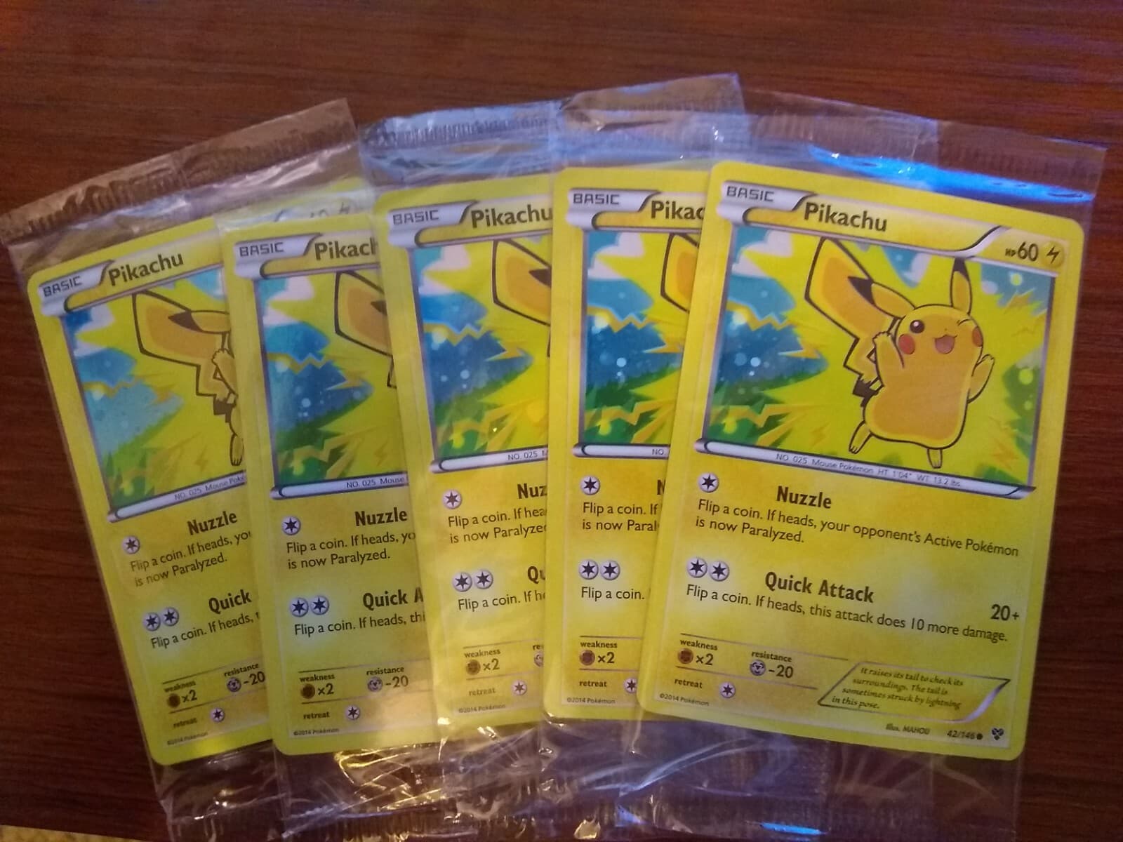 New Sealed Pokemon XY Pikachu 42/146 Holo Limited Promo Cards