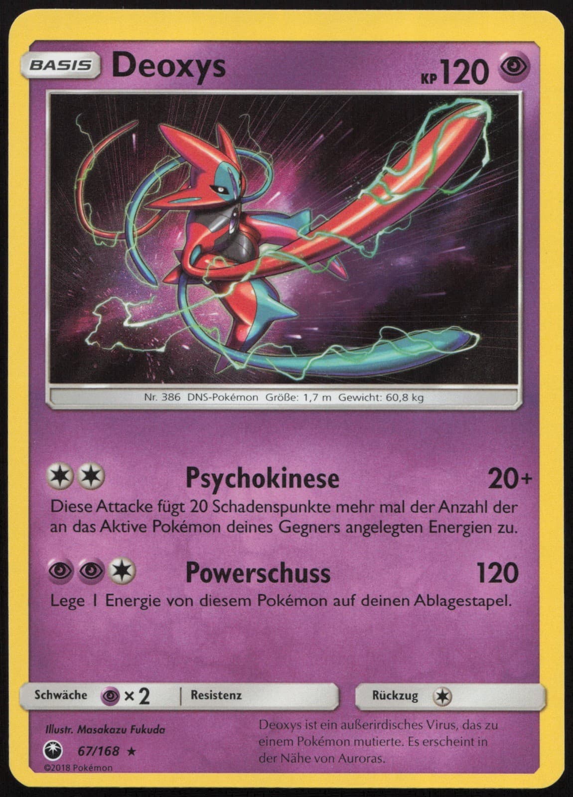 Pokémon Deoxys Holo Rare Sturm Am Firmament 67/168 NM DE