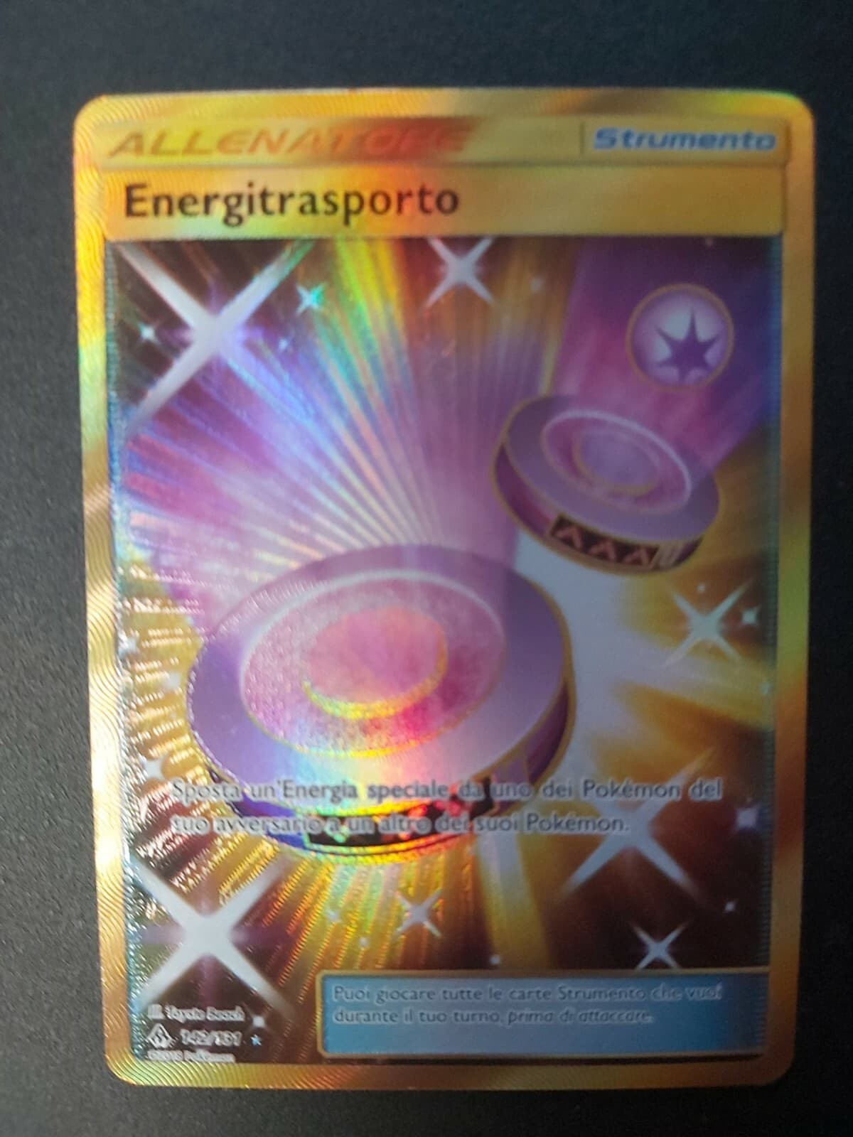 ENERGITRASPORTO 142/131 APOCALISSE DI LUCE CARTA POKEMON ITALIANO FULLART SECRET