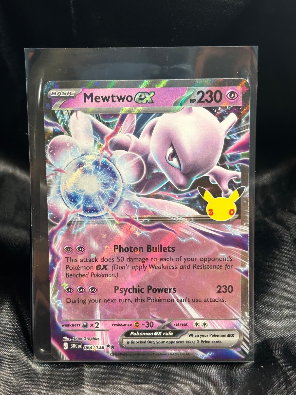 Mewtwo Ex #64 Pokemon 30th Celebration