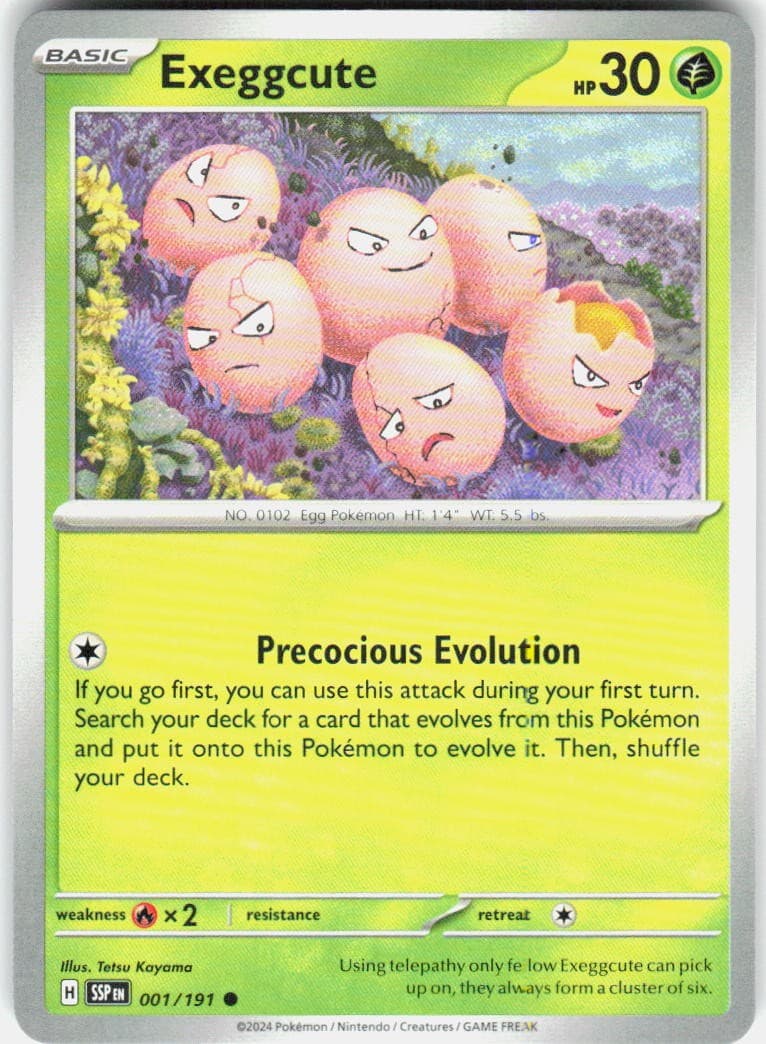 Pokemon Surging Sparks Exeggcute 001/191] NM 1-13