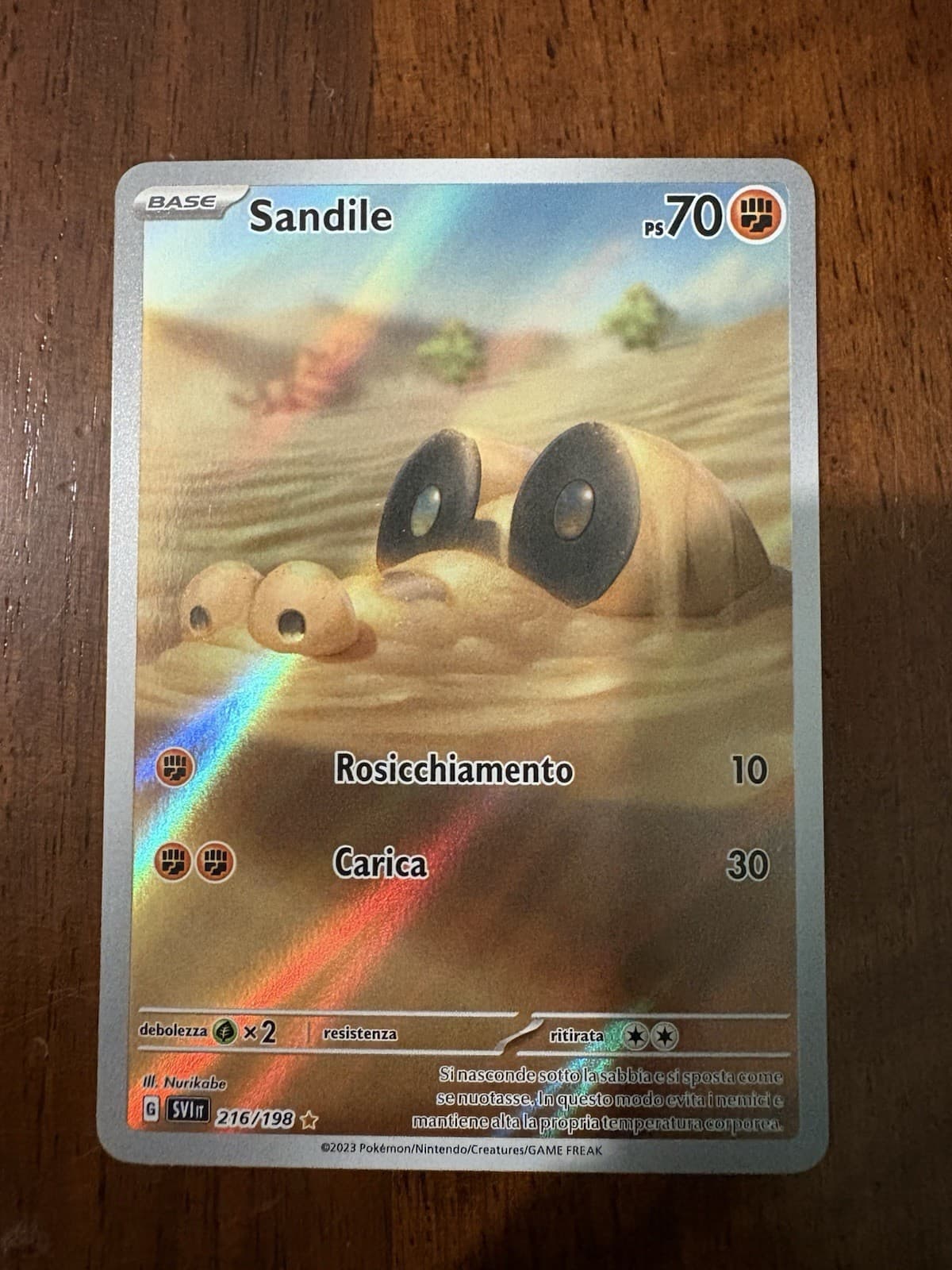 Carte Pokémon - Sandile 216/198 ITA Scarlatto e Violetto foil Holo