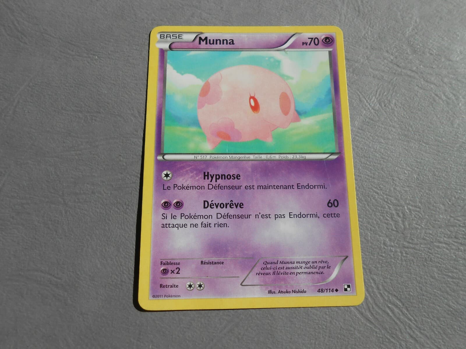 Carte Pokémon Noir & Blanc - 48/114 Munna PV70 - FR