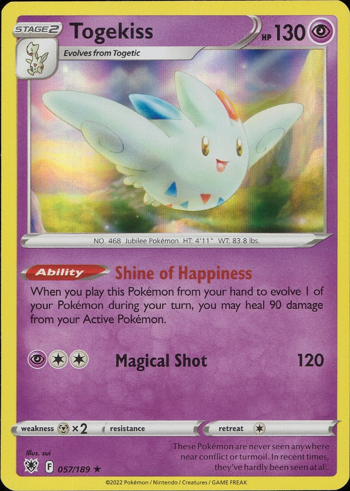 Pokémon TCG Astral Radiance Togekiss 057/189