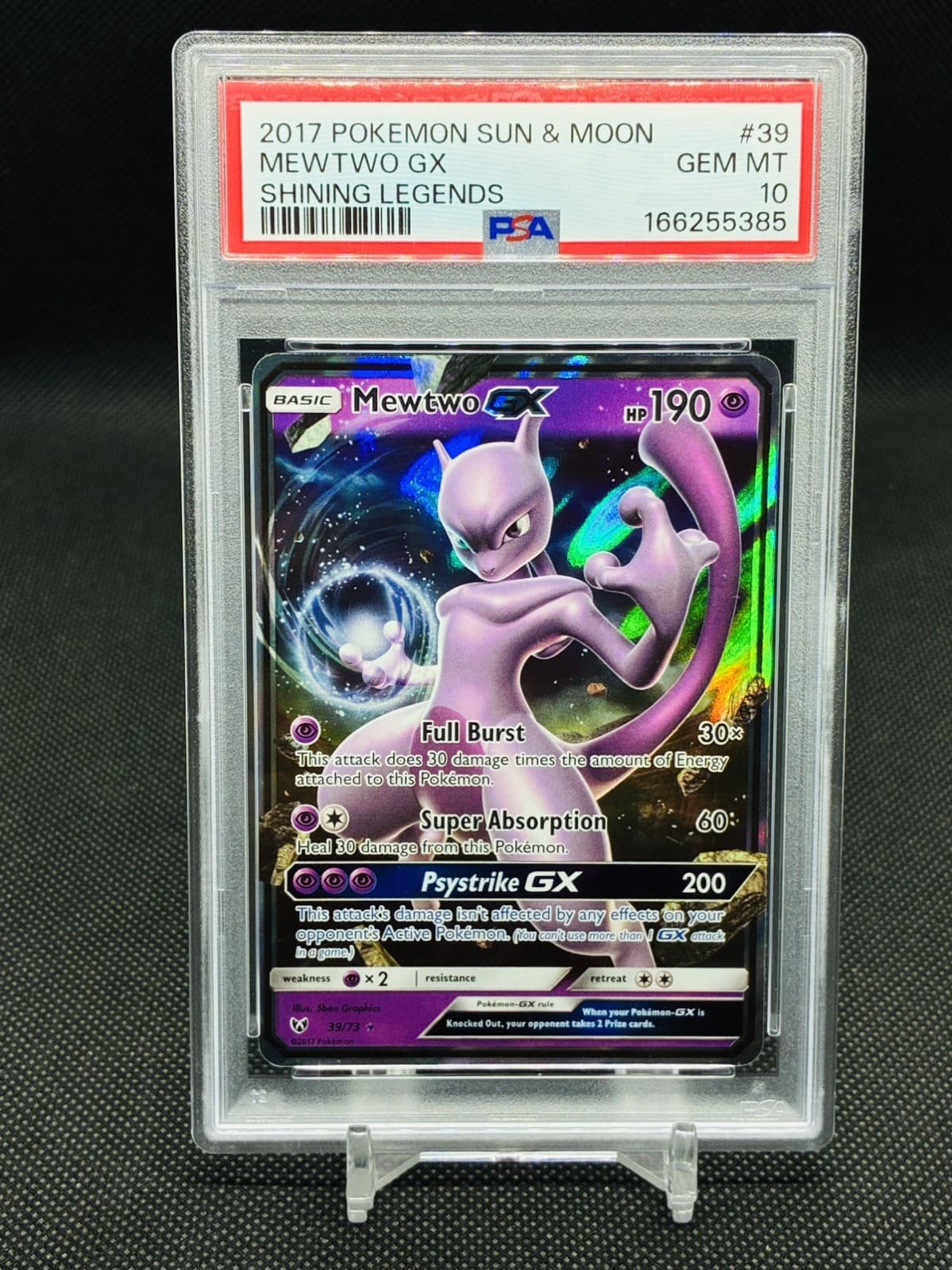 Pokemon Shining Legends Mewtwo GX Holo Ultra Rare 39/73 2017 PSA 10 🔥🔥