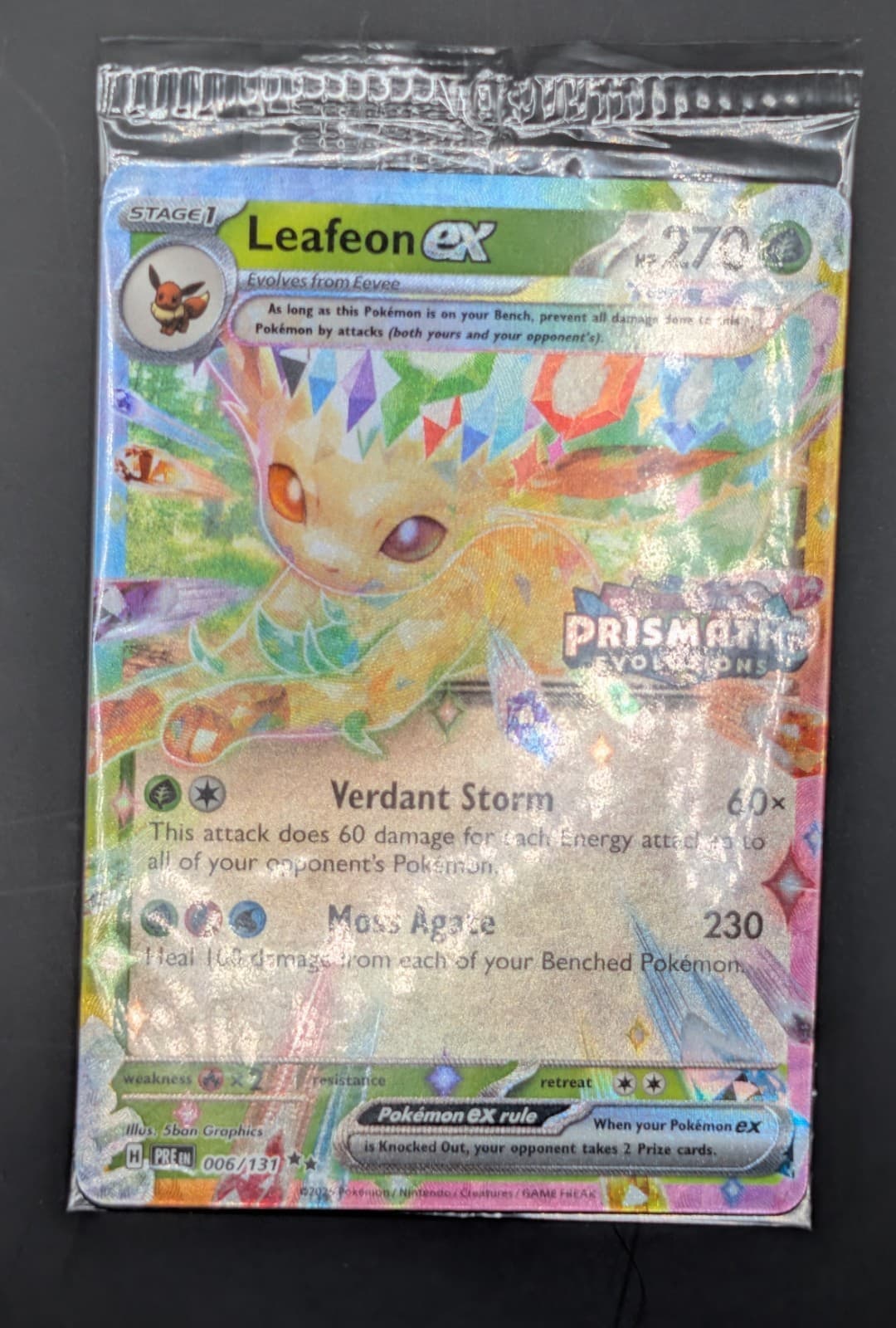 Leafeon ex #006/131 (Prismatic Evolutions Stamp) - Sealed