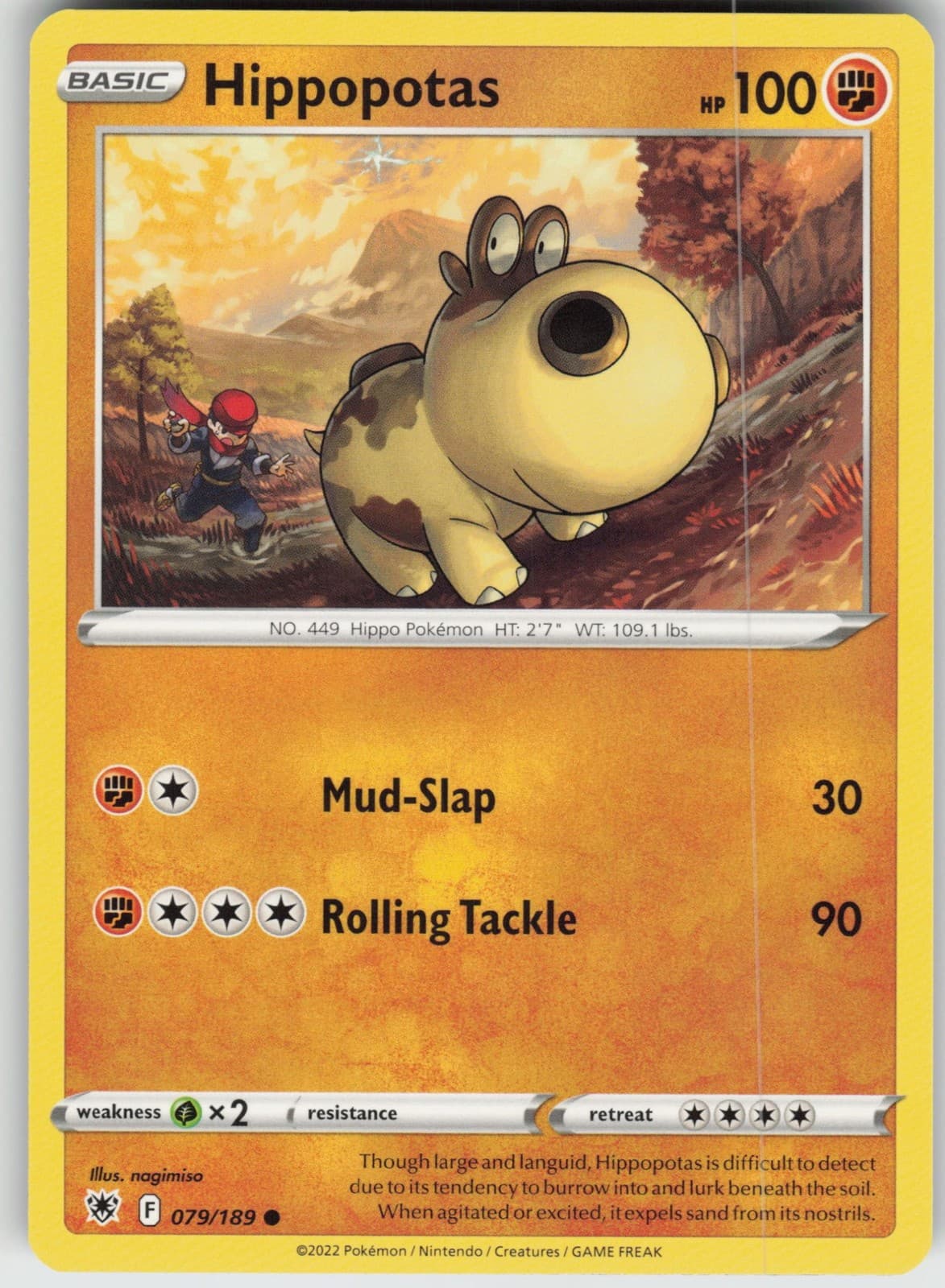 Hippopotas 079/189 SWSH10: Astral Radiance Pokemon Near Mint NM