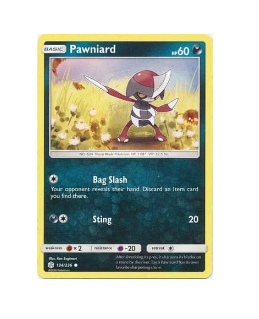 Pokemon - Cosmic Eclipse - Pawniard - 134/236 - NM/M