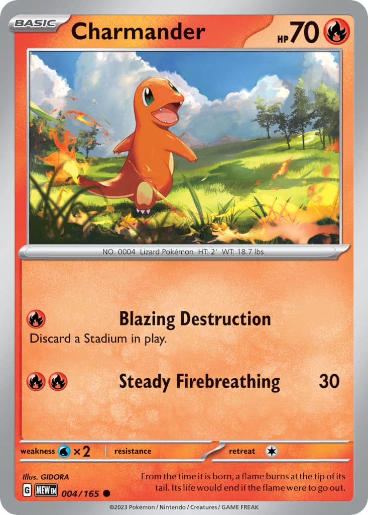 Charmander 004/165 Common 151 Pokemon Near Mint