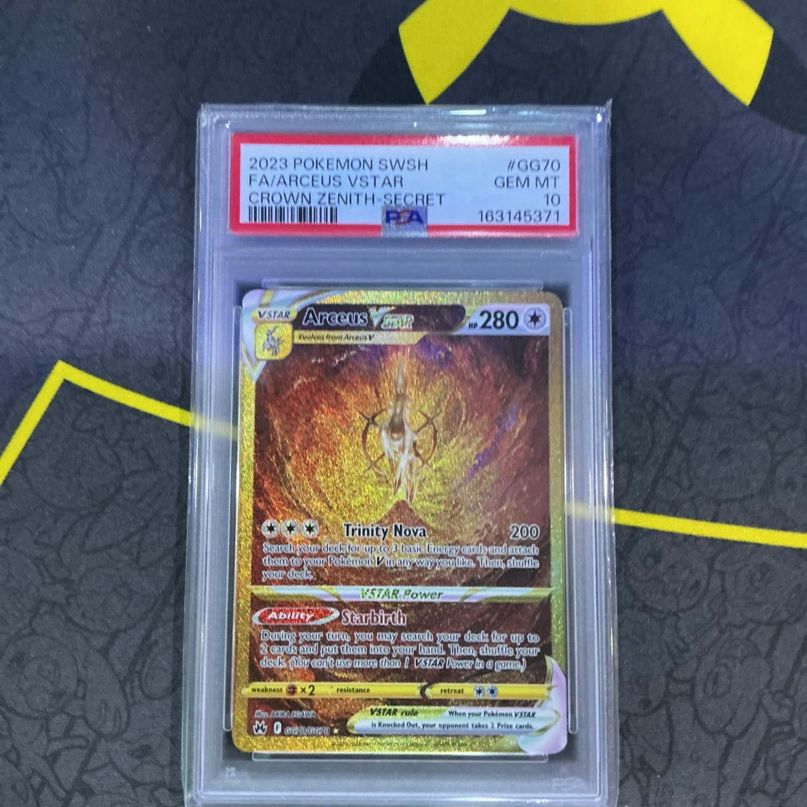 Arceus Vstar GG70/GG70 Secret Sword Shield Crown Zenith Pokemon PSA 10