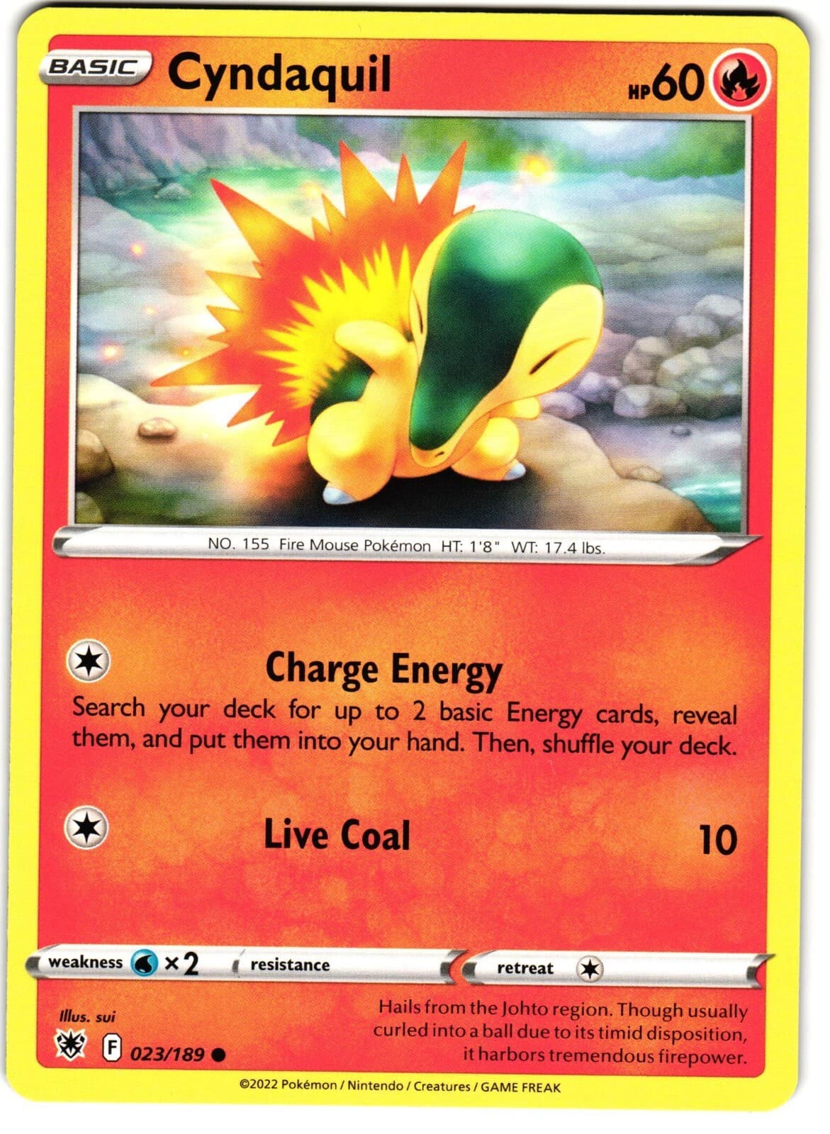 Cyndaquil 23/189 Pokemon SWSH: Astral Radiance