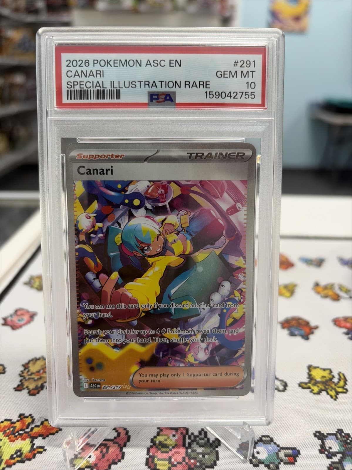 Canari 291/217 Me: Ascended Heroes Holo PSA 10