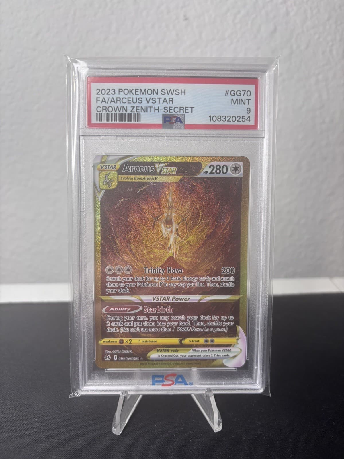 Arceus VSTAR GG70/GG70 Holo Secret Rare Crown Zenith Galarian Gallery PSA 9