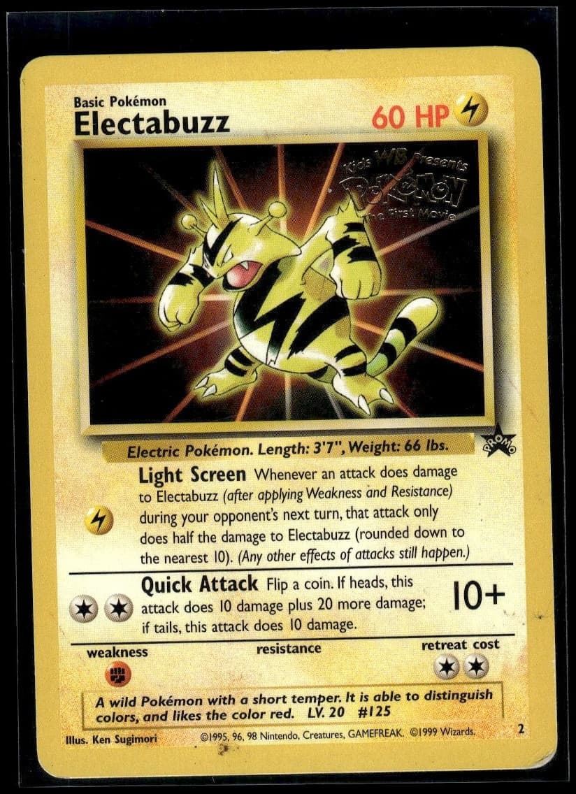 Pokemon Electabuzz 2 Wizards Black Star Promos Promo