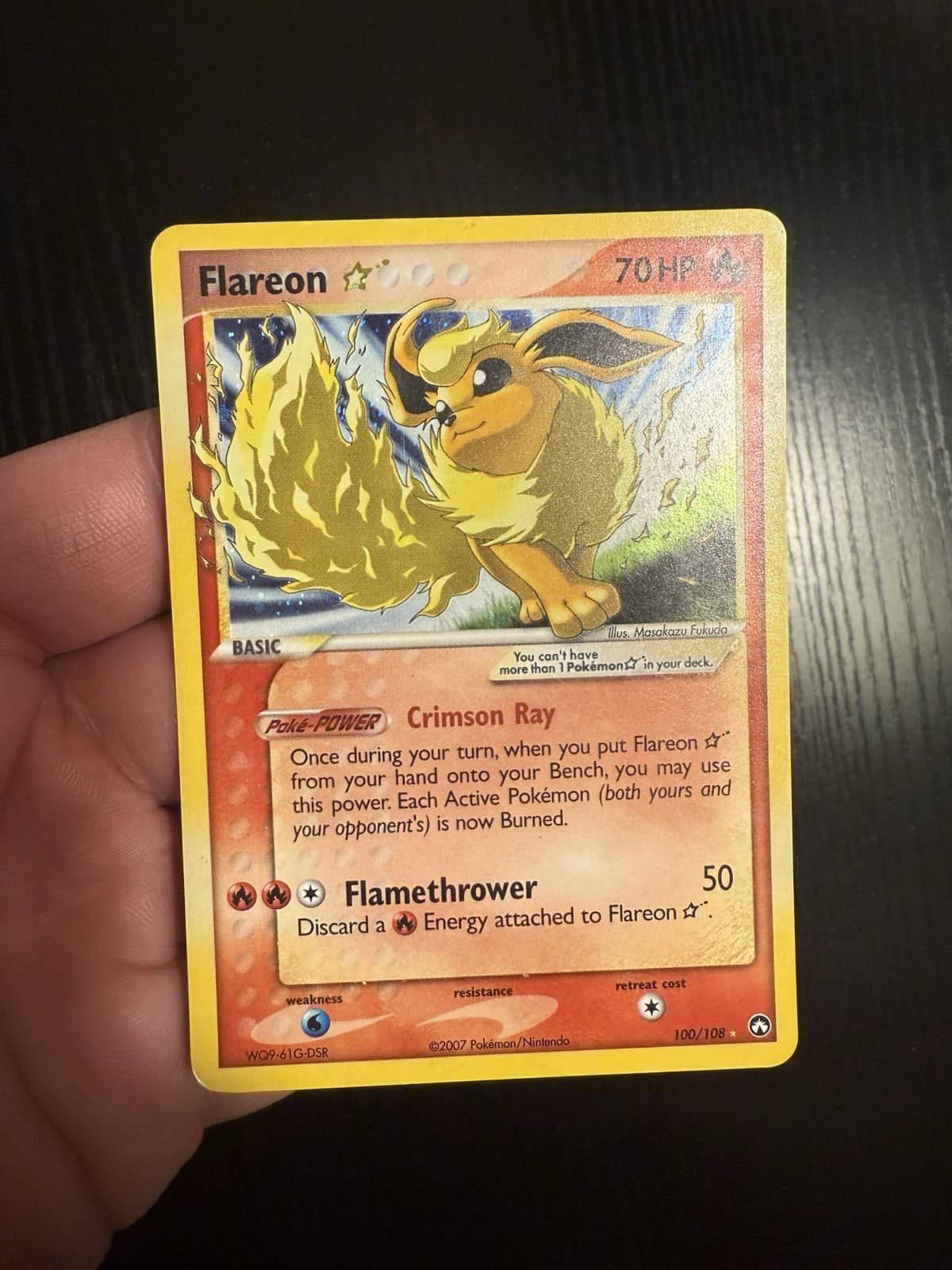 Pokemon TCG Flareon Gold Star Holo EX Power Keepers 100/108 Vintage WOTC GRAIL