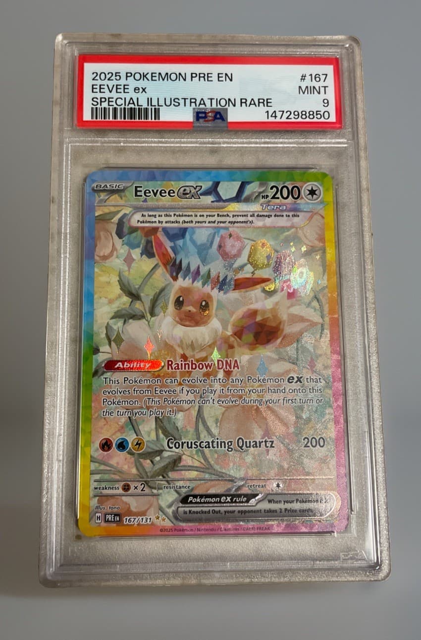 2025 EEVEE EX 167/131 SPECIAL ILLUSTRATION RARE POKEMON PSA 9