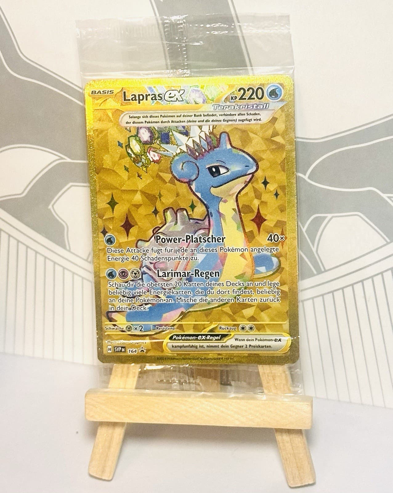 Pokemon Karte Lapras EX Deutsch SVP 164 Black Star Promo Secret GOLD Sealed