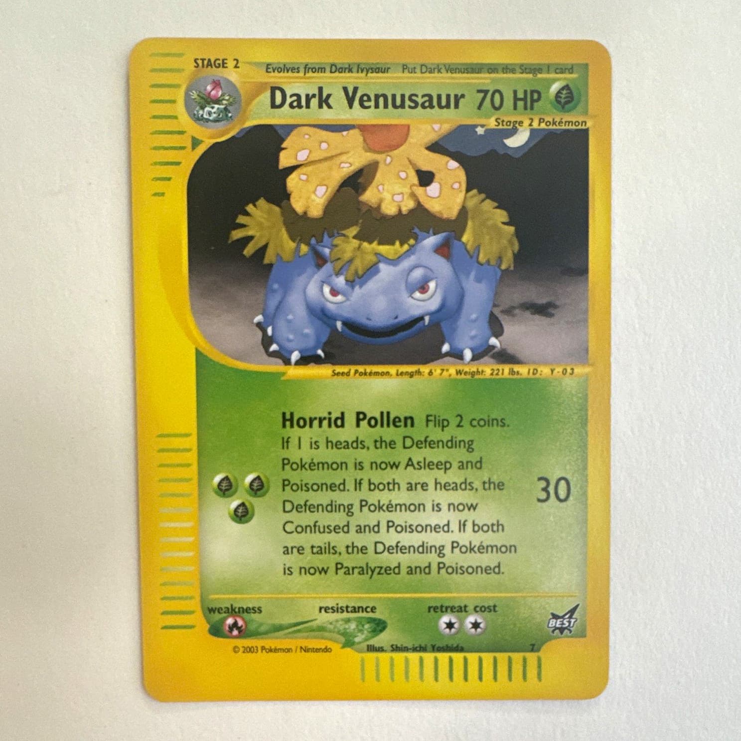 The Pokémon Company Dark Venusaur Best of Promo Regular ENG 007/009 70HP Stage 2