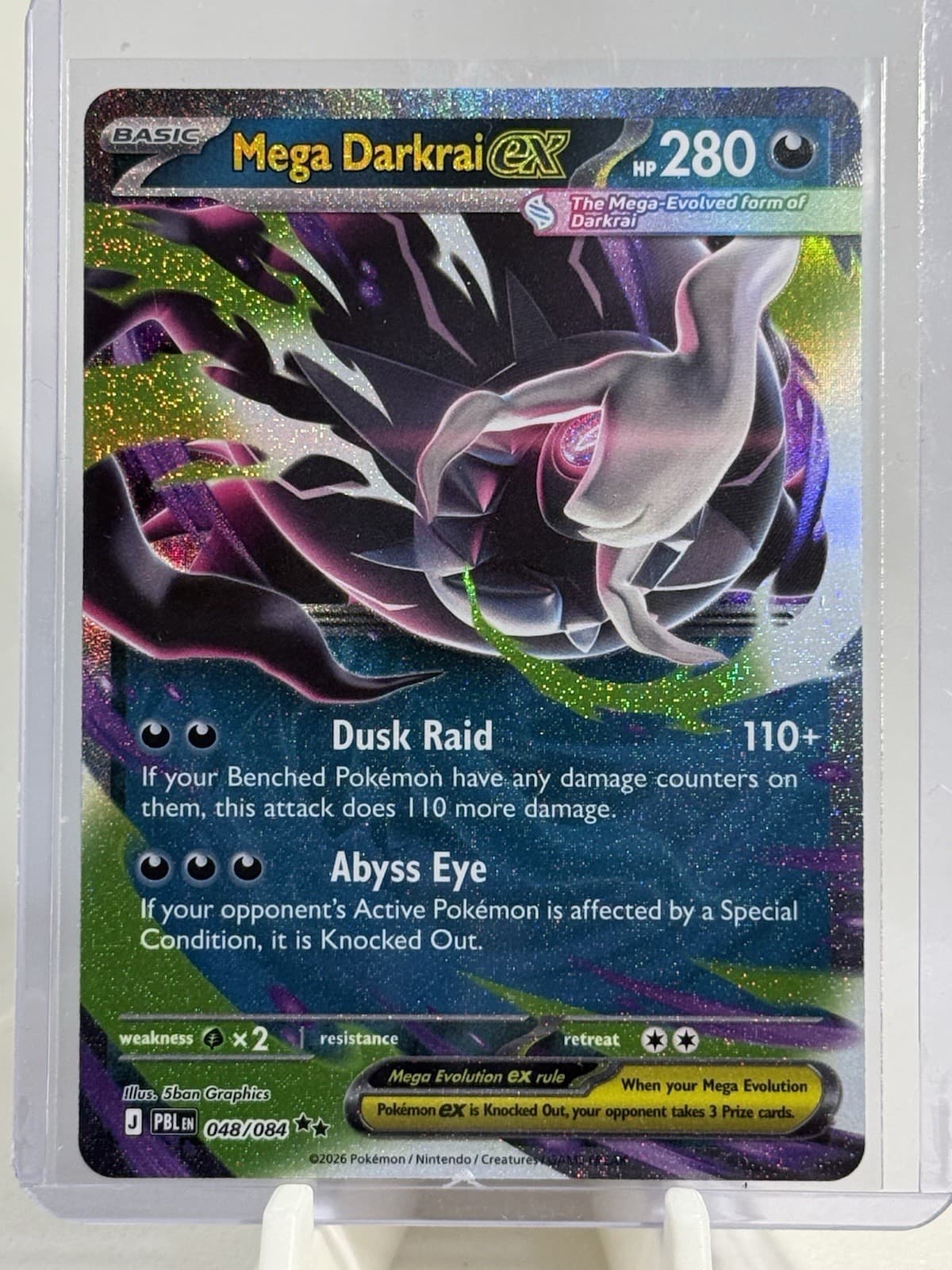 Pokemon TCG Mega Darkrai Ex 048/084 Pitch Black Double Rare NM